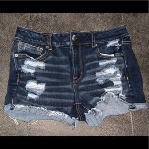 American Eagle ripped denim shorts